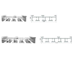 Aluminium Gardinenschiene Schiebevorhang Montage Set 4 - 5 läufig weiß silber