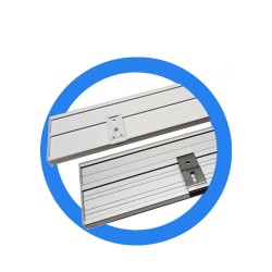 Aluminium Gardinenschiene Schiebevorhang Montage Set 4 - 5 läufig weiß silber