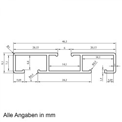 Metall Wandhalterung L Winkel für Nalbur Aluminium Schienen