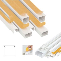 20m PVC Kabelkanal  Kabelleiste weiß selbstklebend 1000mm