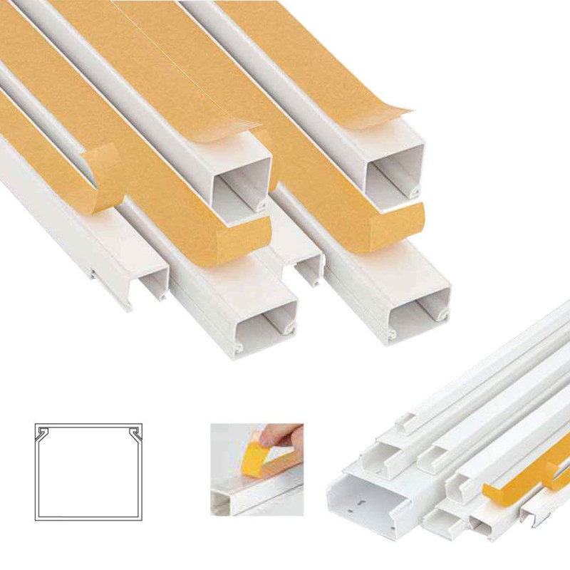 20m PVC Kabelkanal Kabelleiste weiß selbstklebend 1000mm 20m PVC Kabelkanal Kabelleiste weiß selbstklebend 1000mm