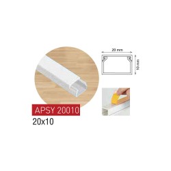 20m PVC Kabelkanal  Kabelleiste weiß selbstklebend 1000mm