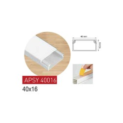 20m PVC Kabelkanal  Kabelleiste weiß selbstklebend je Stange 2000mm