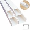 PVC Kabelkanal  Kabelleiste Größe und Länge nach Wahl weiß vorgebohrt NEU