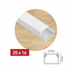 PVC Kabelkanal  Kabelleiste Größe und Länge nach Wahl weiß vorgebohrt NEU