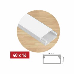 PVC Kabelkanal  Kabelleiste Größe und Länge nach Wahl weiß vorgebohrt NEU