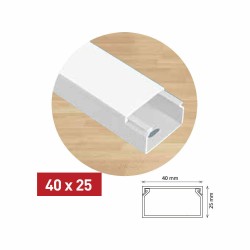PVC Kabelkanal  Kabelleiste Größe und Länge nach Wahl weiß vorgebohrt NEU