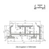 Aluminium Gardinenschiene Schiebevorhang Montage Set 2 / 3 läufig weiß / silber