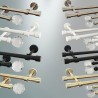 Nalbur Metall Gardinenstange Set 1-2 läufig Wandmontage 19mm mit Zubehör