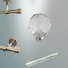 Zubehör für Metall Gardinenstangen Halterung, Endkappe, Kristallkugel, Verbinder
