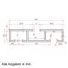 Alu Aluminium Gardinenschiene Vorhangschiene mit Montage Set 2 läufig bis 5m