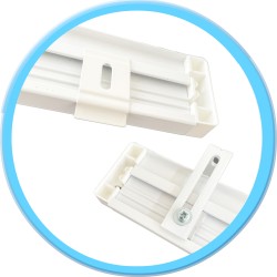 Aluminium Gardinenschiene Schiebevorhang Montage Set 2 / 3 läufig weiß / silber