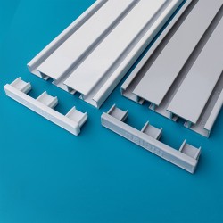 Alu Aluminium Gardinenschiene Vorhangschiene mit Montage Set 3 läufig bis 5m