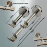 Nalbur Metall Gardinenstange Set 1-2 läufig Wandmontage 19mm mit Zubehör